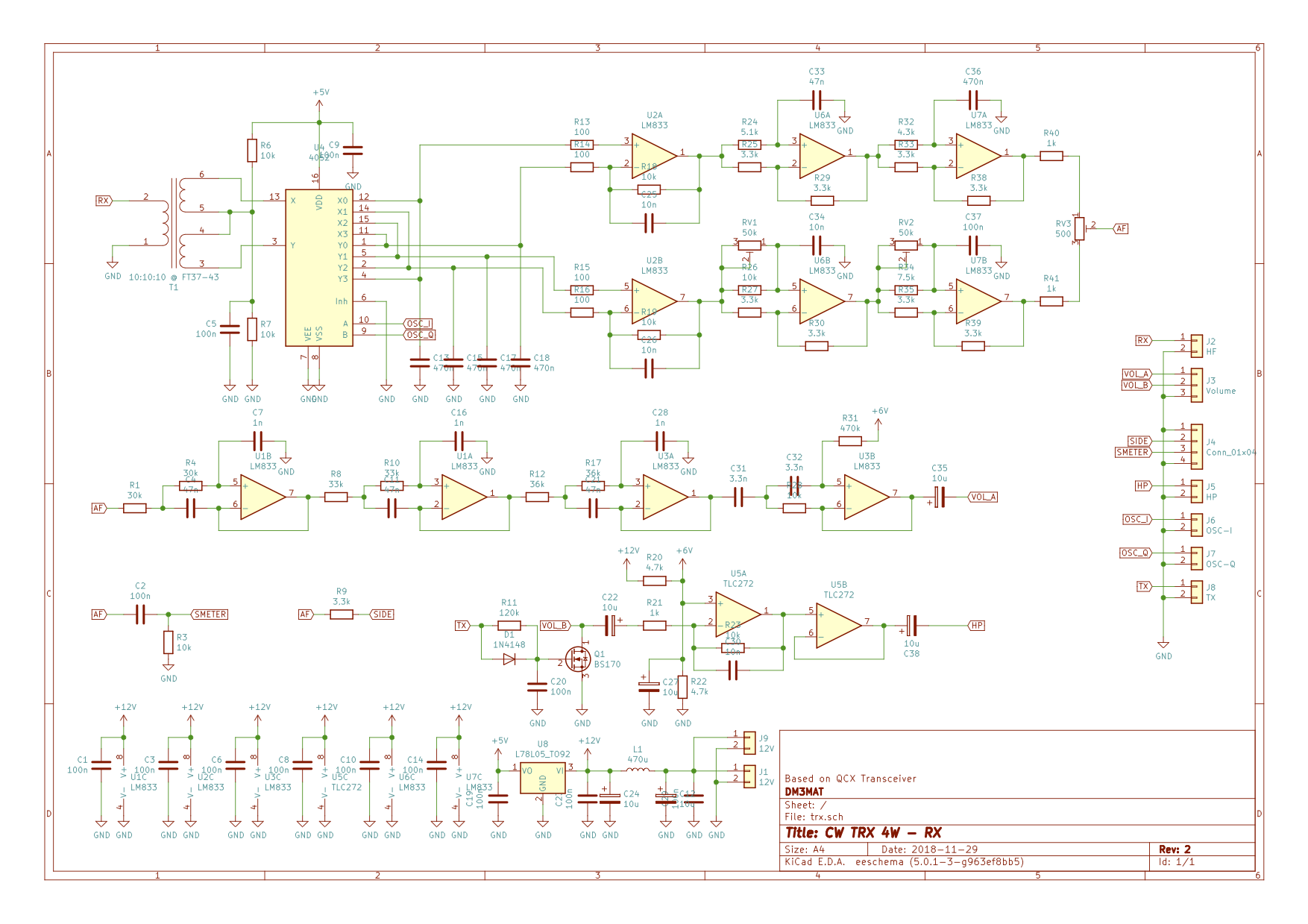 Circuit of the receiver section.