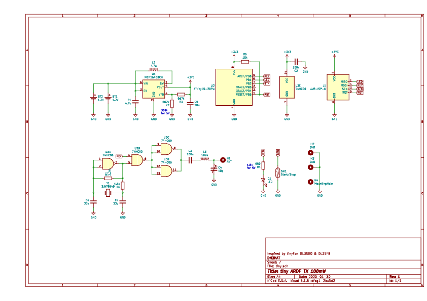 Circuit of the foxoring transmitter.